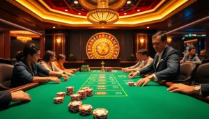 Experience the thrill of CM88 at a professional poker table, showcasing colorful chips and cards.