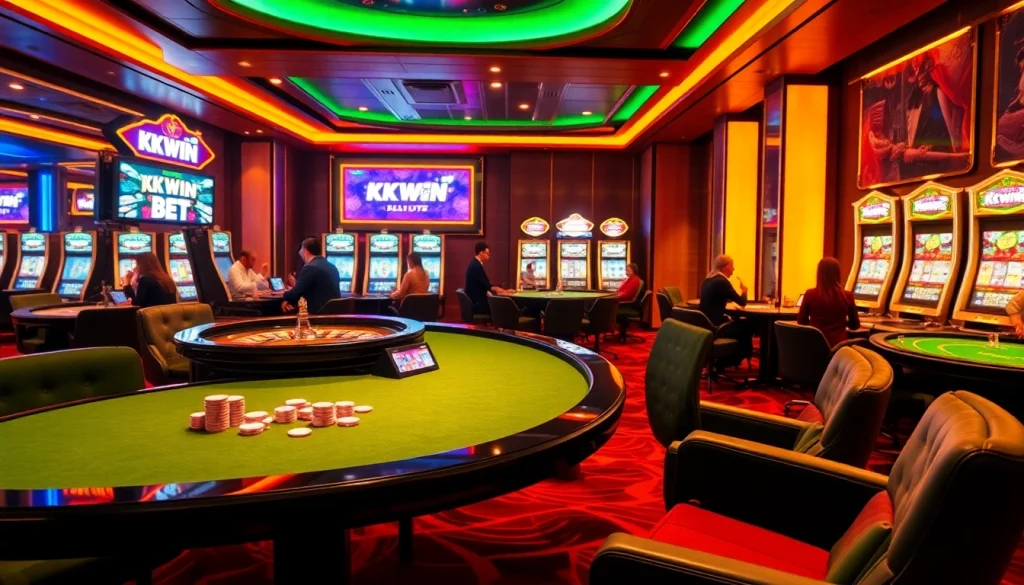 Experience the thrill of KKWIN BET at a luxurious online casino with exciting gambling action.