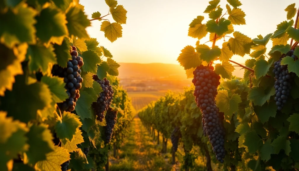 Experience the serene beauty of Winery Sacramento with lush vineyards and golden sunset hues.