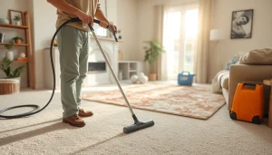 Efficient carpet cleaning lincoln ca illustrated by a professional technician in action.