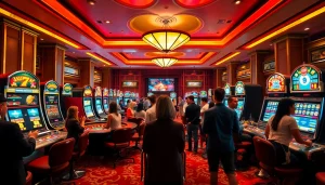 The lively atmosphere of gaming at https://88t.art/ featuring engaged players and vibrant casino games.