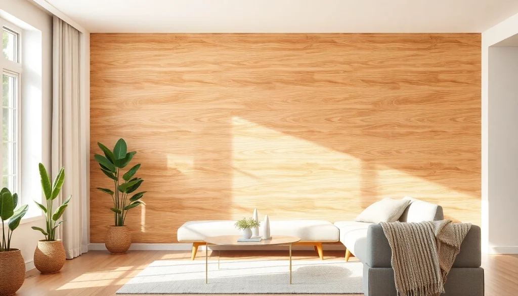 Enhance your space with stylish peel and stick wall panels that mimic wood grain.