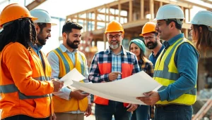 Engaging teamwork among the southern california contractors association at a construction site.