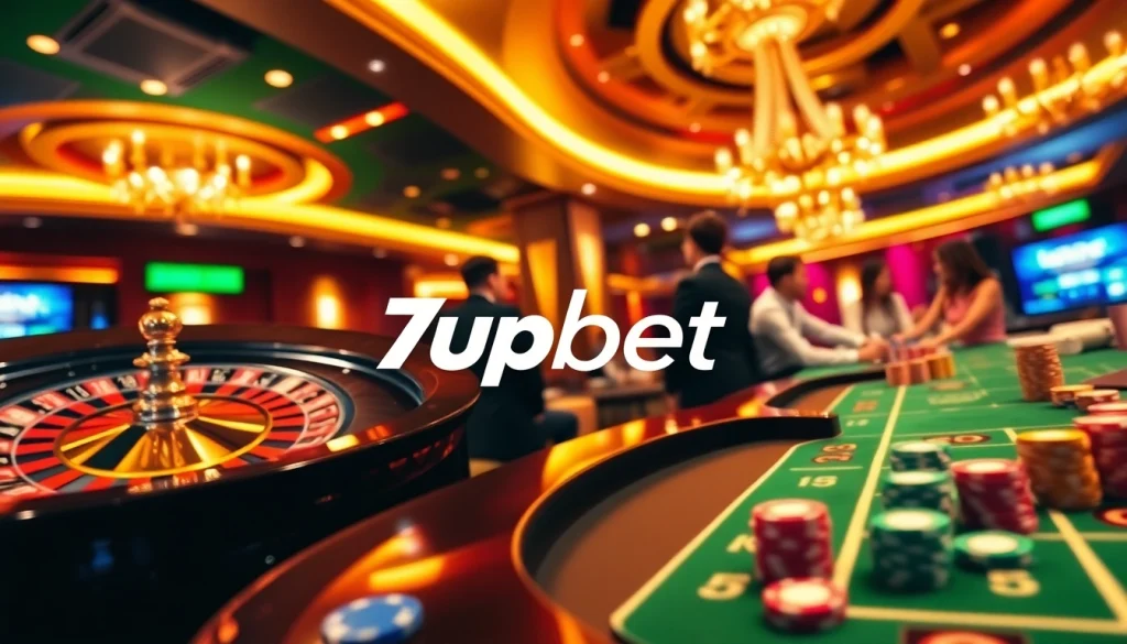 Experience the thrill of betting at 7upbet with vibrant casino tables and an engaging online interface.