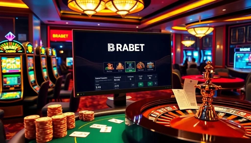 Experience BRABET's thrilling online casino with vibrant slot machines and luxurious poker tables.