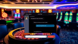 Engage with dewacasino live chat for instant customer support in a vibrant casino atmosphere.