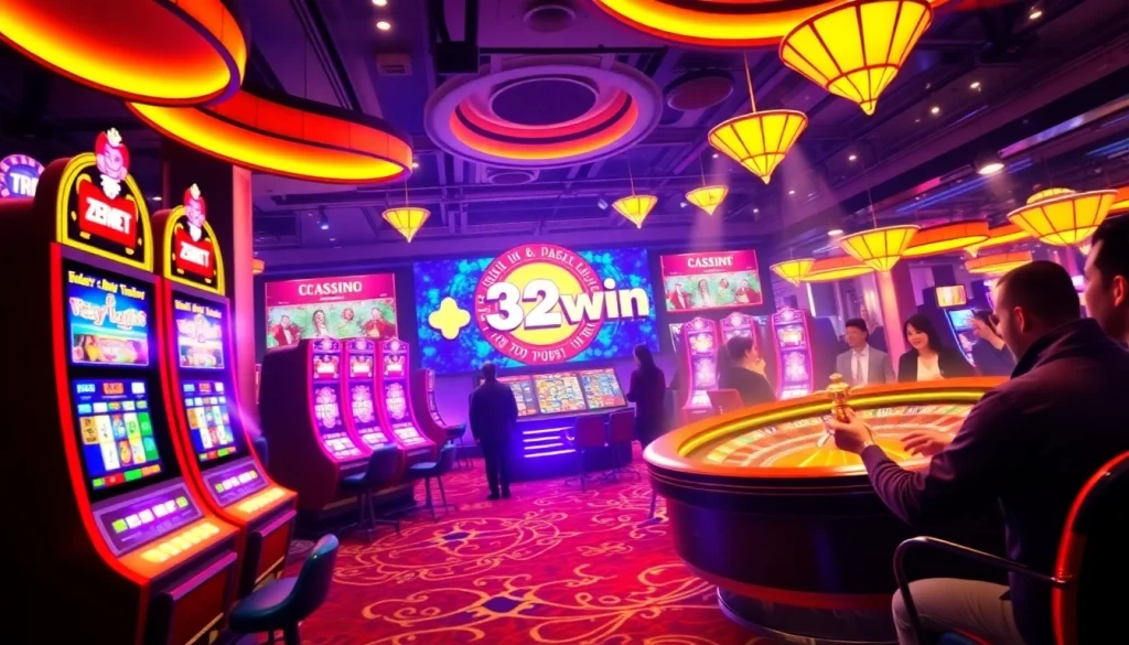 Players engaging in thrilling online gambling strategies on the 32win platform.