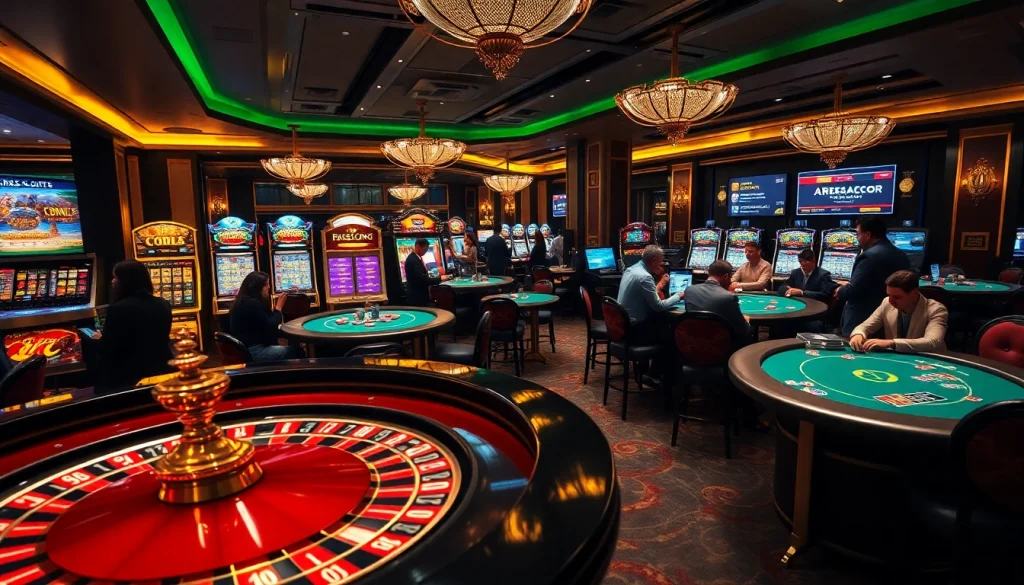 Experience the thrill of ARESGACOR with vibrant casino gaming, roulette, poker, and slot machines.