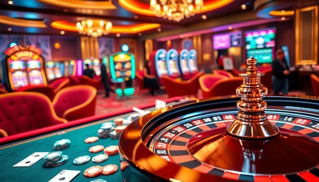 Players enjoying high-stakes games at a luxurious casino table while betting on shbet.