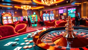 Players enjoying high-stakes games at a luxurious casino table while betting on shbet.