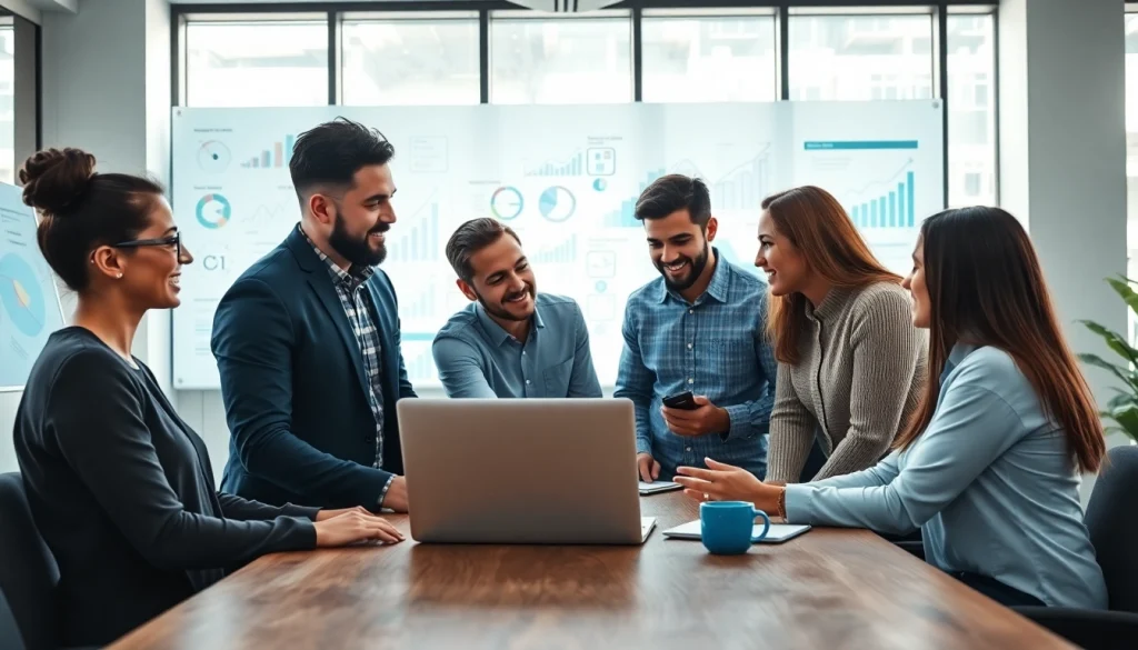 Brightet marketing strategy collaboration in a vibrant office setting with diverse team members.