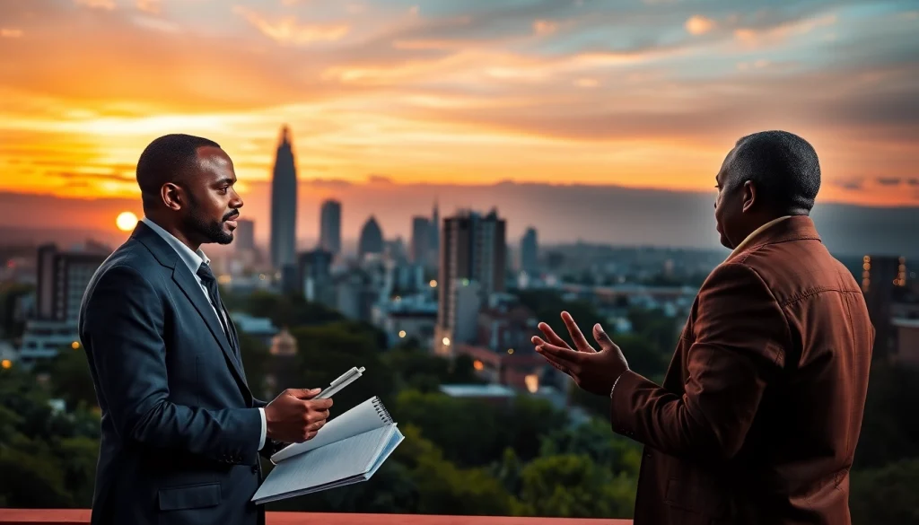 Engaging Kenya News report featuring a journalist in Nairobi, highlighting local stories.