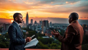 Engaging Kenya News report featuring a journalist in Nairobi, highlighting local stories.