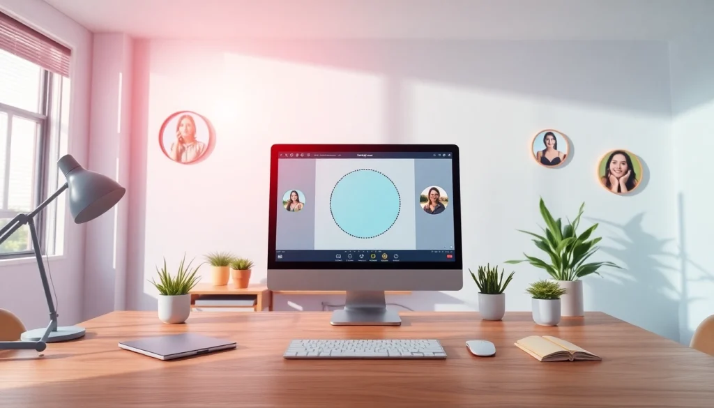 Effortlessly perform an image circle crop with intuitive tools in a vibrant digital workspace.