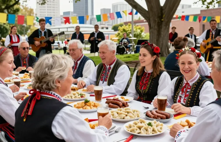 Celebration of Polish culture in San Francisco community at https://www.sfpol.com/ with traditional food and music.